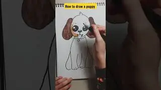 How To Draw A Puppy - как нарисовать щенка #easydraw #drawing #art #drawmore #easydrawing