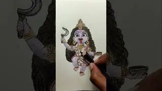 Maa Kali...🙏 #maakali #maa #art #drawing #viral #shorts #colorpencil #cute #song #sketch
