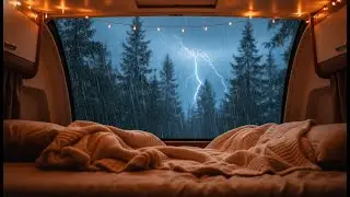 Heavy Rain on Van Roof: Instant Deep Sleep Coma | 2026 Anxiety Cure [Thunderstorm ASMR]