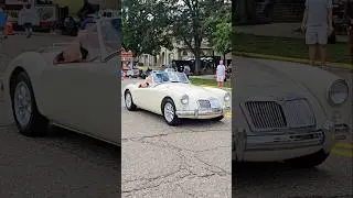 1959 MG Roadster Classic Car Drive By Engine Sound Rockin' Rods Rochester Michigan 2024