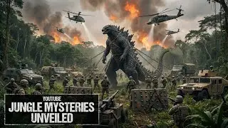 🦖 Godzilla vs Army | Jungle Destruction Cinematic | Helicopter Attack