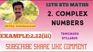 12th Std Maths Example 2.22(iii)Find modulus and Principal argument of -&radic;3 - i
