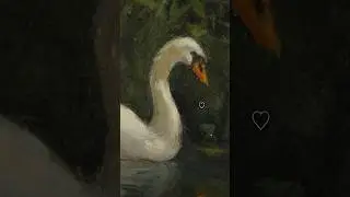 another swan for the series 🦢🩵 #painting #artistvlog #art #oilpainting #swan #calm #artist