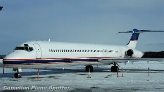Olympia Aviation MD-81 (Detroit Red Wings) Night Takeoff at Ottawa Airport (YOW)