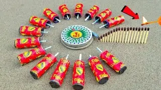 Diwali Ground Chakkar Vs Unlimited Unique types Crackers Testing Experiment and matchstick Chain 