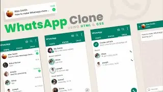 WhatsApp UI Clone in Html and  Css | Chat App Design