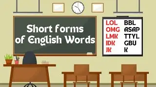 Short Forms of English Words | Learning video for Kids #shortformvideo #kidslearning #kidsvocabulary
