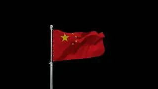 China Flag Waving in the Wind | HD Animation
