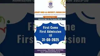 First come first admission #CBLU #bhiwani