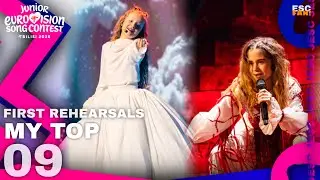 JUNIOR EUROVISION: 2025 | FIRST REHEARSALS - MY TOP 9!