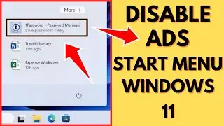 How to Disable Windows 11 Start menu Ads 2024 After Installing KB5036980