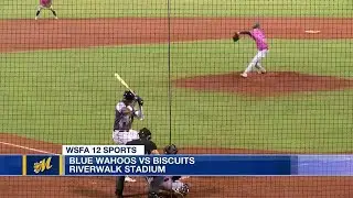 Biscuits vs. Blue Wahoos game suspended