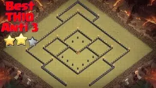 (TH10) BOMB TOWER! BEST WAR BASE ANTI 3 STARS 2017 | ANTI ALL TROOPS | TH ISOLATE