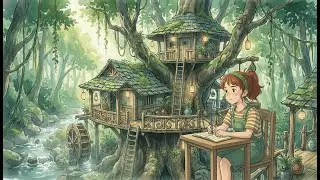 Cozy Treehouse Retreat: Ghibli ASMR Cozy Cooking & Nature Sounds