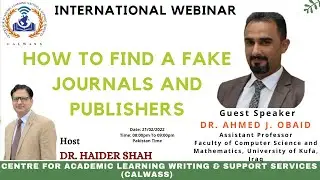 HOW TO FIND A FAKE JOURNALS AND PUBLISHERS