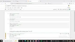 Using set to print odd numbers in python programming