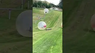 Zorbing, New Zealand. Such a fun way o blow NZD$35. #newzealand #zorbing #travelwithkids