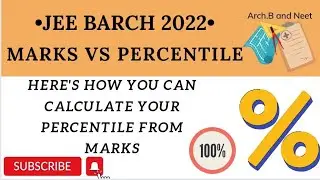 Marks VS Percentile | JEE B.Arch | Calculate Percentile from Marks