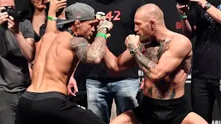 Conor McGregor and Dustin Poirier face off at UFC 257 press conference!!!