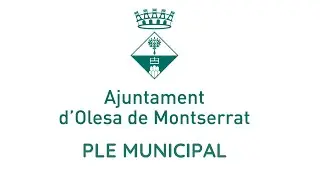 Ple extraordinari de l'Ajuntament d'Olesa del mes de juny del 2025