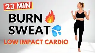 🔥23 Min FAT BURNING CARDIO for WEIGHT LOSS🔥KNEE FRIENDLY🔥NO SQUATS/LUNGES🔥NO JUMPING🔥NO REPEATS🔥