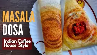 Indian Coffee House Masala Dosa | Beetroot Masala Dosa Recipe | Easy Tasty Masala Dosa Recipe