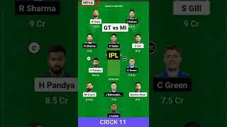 GT vs MI dream11 prediction | GT vs MI dream 11 prediction2023 | GT vs MI team #GTvsMI#iplteam