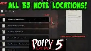 Poppy Playtime Ch 5 All 35 Notes!