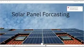 solar panal forcasting data analytics