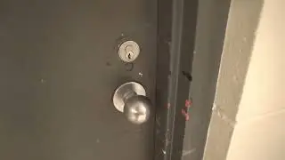 Door Closer - Electric Main - Wide Metal Door With Sargent 18-77 Knob