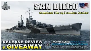 World of Warships: USS SAN DIEGO, Giveaway, American, T8, Premium Cruiser