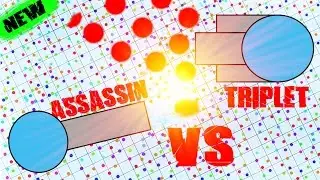 Diep.io - ASSASSIN VS TRIPLET class // MAX Level gameplay