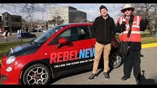 Holy Hot Wheels! A Rebel News super-fan covers his car with Rebel logos & slogans!