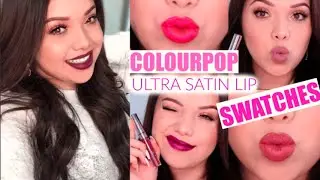 COLOURPOP ULTRA SATIN LIPS SWATCHES!