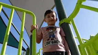 Family Fun with Cruz and Lolo Climbing Sumida Park Playground.  Best Toddler Playground Fun!