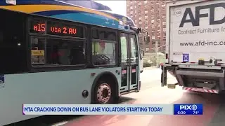 MTA cracks down on bus lane violators with camera enforcement program starting Monday