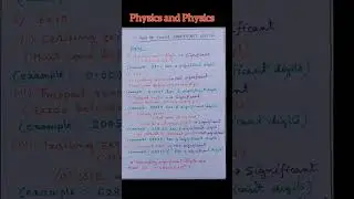 significant digits || Significant figures  #phys&phys