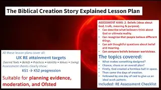 The Biblical Creation Story lesson plan. #learning #educationalvideo #lessonplanschristianity