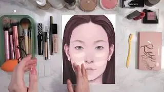 사각턱+옆광대를 위한 현실 메이크업 스타일링
