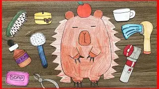 DIY Paper Doll, Capybara Pet Care - B&uacute;p b&ecirc; giấy, chăm s&oacute;c th&uacute; cưng Capybara (Chim Xinh channel)