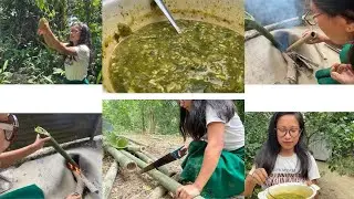|| Wasung Gudok In Bamboo || Fermented Fish ||  Primitive Way of cooking Tripuri Traditional Dish |