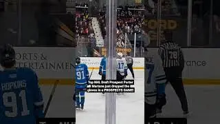 Porter Martone Fights at OHL Top Prospects Game #hockey