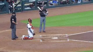 Nick Ahmed at bat (base hit)...Diamondbacks vs. Astros...9/16/18