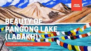 #39 || pangong lake || ladakh #landscape #pangonglake #canvaspainting