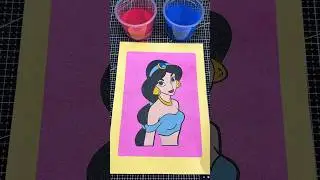 Sand Painting cute ( Princess Jasmine ) Sandart-ASMR