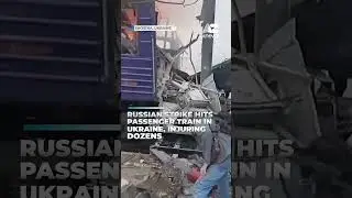 Russian strike hits passenger train in Ukraine, injuring dozens