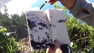 A Field Sketch of Cape Meares at Tillamook, Oregon Coast with Henry Li