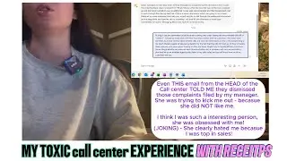 STORYTIME!! My TOXIC Call Center Experience WITH RECEIPTS!!