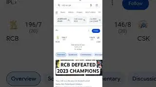 RCB DOWNFALL 📉