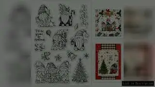 Christmas Gnome Clear Stamp Gingerbread Man Bell Silicone Stamps Tree Snowflake Rubber for Scrapbook